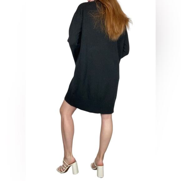 A New Day (Target) Oversized Medium Black Mockneck Knee Length Sweater Dress - Picture 8 of 12